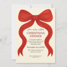 Elegante Rode Strik Kerstfeest - 