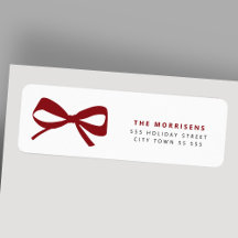 Elegante rode strik Kerstvakantie retouradres