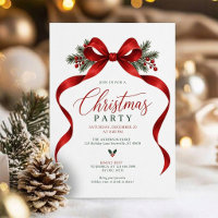 Elegante Rode Strik Klassiek Kerstfeest