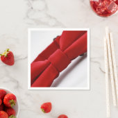 Elegante rode strik servet van papier (Insitu)