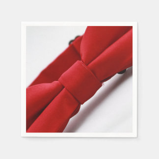 Elegante rode strik servet van papier