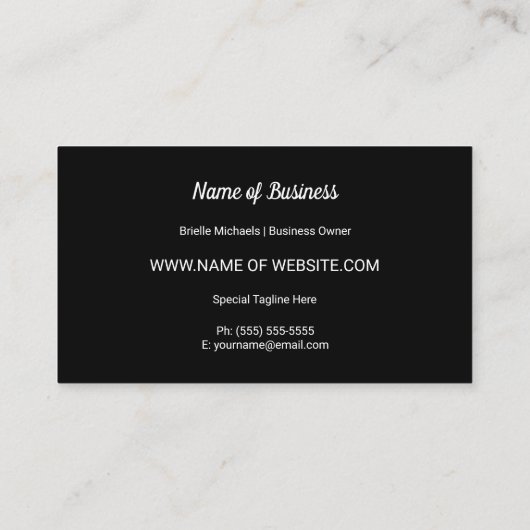 Elegante rode strik zwart en witte strepen met gou visitekaartje (Achterkant)