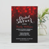 Elegante rode string lichten bokeh vrijgezellenfee kaart (Staand voorkant)