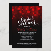 Elegante rode string lichten bokeh vrijgezellenfee kaart (Voorkant / Achterkant)