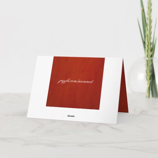 Elegante Rode Stucco Blanco Bedankje Bedankkaart (Achterkant)