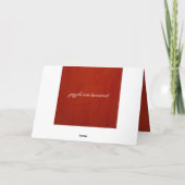 Elegante Rode Stucco Blank Dank Je Bedankkaart (Achterkant)