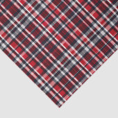 Elegante rode Tartan Check Plaid Patroon Kerstmis Tissuepapier (Detail)