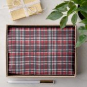 Elegante rode Tartan Check Plaid Patroon Kerstmis Tissuepapier (Geschenk)