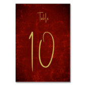 Elegante rode textuur gouden kerstbord gastenboek kaart (Achterkant)