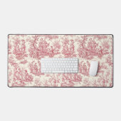 Elegante  rode toile de jouy bureaumat (Keyboard & Muis)
