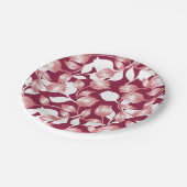 Elegante rode tulp silhouet bloemenpatroon II Papieren Bordje (Gekanteld)