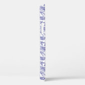 Elegante rode tulpen lente bloemmotief met blauwe Case-Mate iPhone case (Achterkant / Rechts)