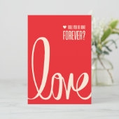 Elegante rode Valentijnsdag Kaart voor uw geliefde (Staand voorkant)