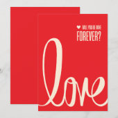 Elegante rode Valentijnsdag Kaart voor uw geliefde (Voorkant / Achterkant)