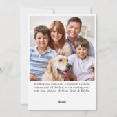 Elegante Rode Versiering Kerst Groet FOTO Feestdagenkaart (Achterkant)