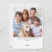 Elegante Rode Versiering Kerst Groet FOTO Feestdagenkaart (Achterkant)