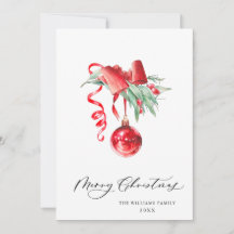 Elegante Rode Versiering Prettig Kerstfeest Groet
