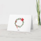 Elegante Rode Versiering Zalig Kerstfeest Groet Feestdagen Kaart (Achterkant)