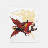 Elegante Rode Victoriaanse Steampunk Fee Octopus Fleece Deken (Voorkant)