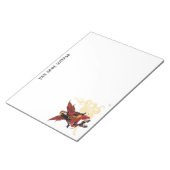 Elegante Rode Victoriaanse Steampunk Fee Octopus Notitieblok (Schuin)