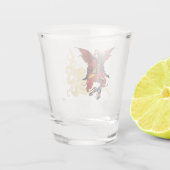 Elegante Rode Victoriaanse Steampunk Fee Octopus Shot Glas (Achterkant)