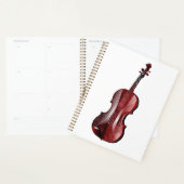 Elegante rode viool muziekinstrument planner (Display)