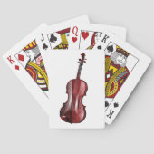 Elegante rode viool muziekinstrument pokerkaarten (Achterkant)