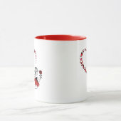 Elegante Rode Vlinder Hartfee Tweetonige Mok (Midden)