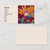 Elegante rode vogels van de paradijse Floral Visitekaartje (Voorkant / Achterkant)