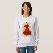 Elegante rode volume met warme artistieke energie trui (Voorkant volledig)
