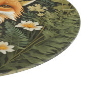 Elegante Rode Vos En Groene Bladeren Snijplank (Hoek)