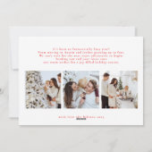 Elegante rode vrolijke kerst | 6 foto multi gelukk feestdagenkaart (Achterkant)