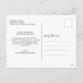 Elegante rode vrolijke kerst foto collage feestdagenkaart (Achterkant)