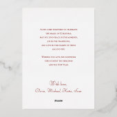 Elegante rode vrolijke kerst foto folie feestdagenkaart (Achterkant)