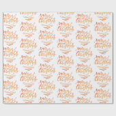 Elegante Rode Vrolijke Kerstmis Script Kalligrafie Cadeaupapier (Vlak)