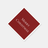 Elegante Rode Vrolijke Kerstmis Servet (Hoek)