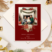 Elegante rode vrolijke kerstpoinsettia foto