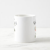 Elegante rode Waterverf bloem | vrolijk kerstfeest Koffiemok (Center)