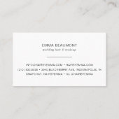 Elegante rode Waterverf Bloembloei Greenery Visitekaartje (Achterkant)