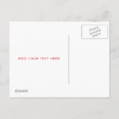 Elegante rode wervel Save the Date Briefkaart (Achterkant)