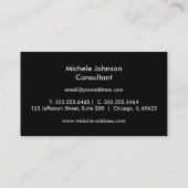 Elegante rode wijn en zilveren glitter visitekaartje (Achterkant)