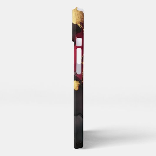 Elegante rode wijn meisje iPhone hoesje (Linkerkant)