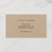 Elegante rode wijnvlek met wijnglas visitekaartje (Achterkant)