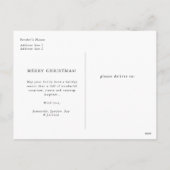 Elegante Rode & Witte Kerst 5 Foto Collage Invi Feestdagenkaart (Achterkant)