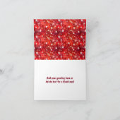 Elegante rode & witte vakantie fotokaart feestdagen kaart (Binnen)