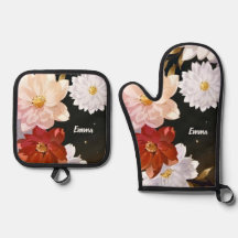 Elegante rode & witte Waterverf bloemenpatroonnaam