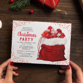 Elegante rode zakelijke kerstfeest uitnodiging