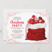 Elegante rode zakelijke kerstfeest uitnodiging (Voorkant)
