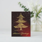 elegante rode zakelijke kerstgroet ansichtkaarten feestdagenkaart (Staand voorkant)