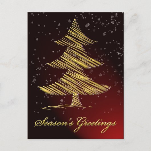 elegante rode zakelijke kerstgroet ansichtkaarten feestdagenkaart (Voorkant)